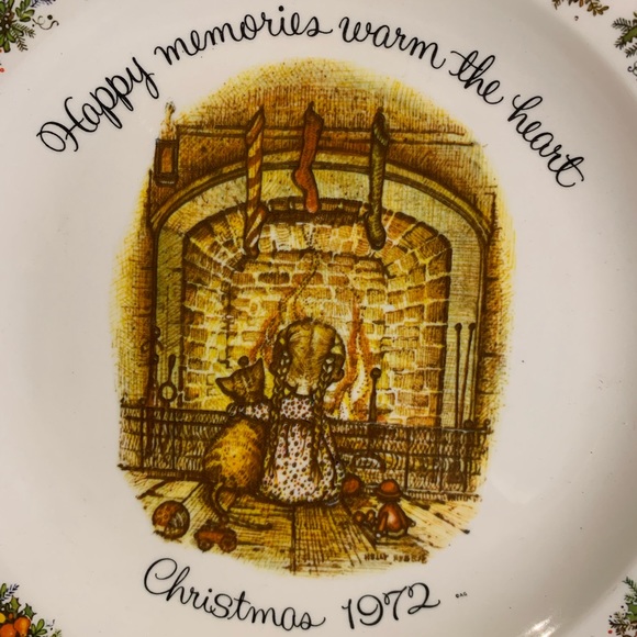 VTG Christmas 1972 Holly Hobbie 10" American Greetings Commemorative Plate - Picture 4 of 9